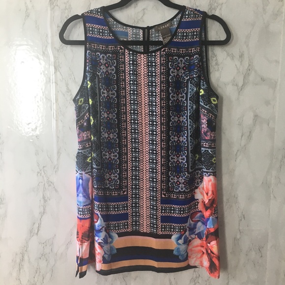Kenar Multi Print Sleeveless Top